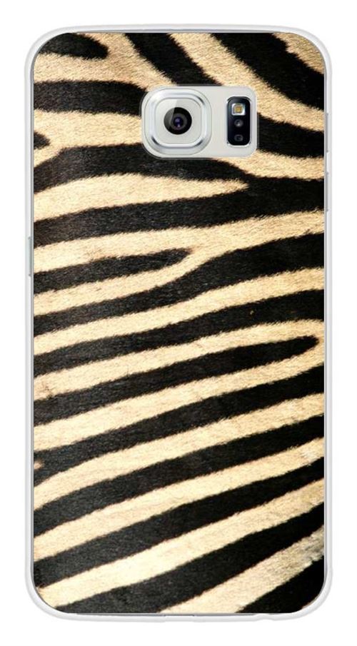 Coque en silicone imprimée compatible Samsung Galaxy S6 Zèbre