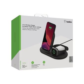 Station de recharge à induction Wifi 3 en 1 Belkin Noir