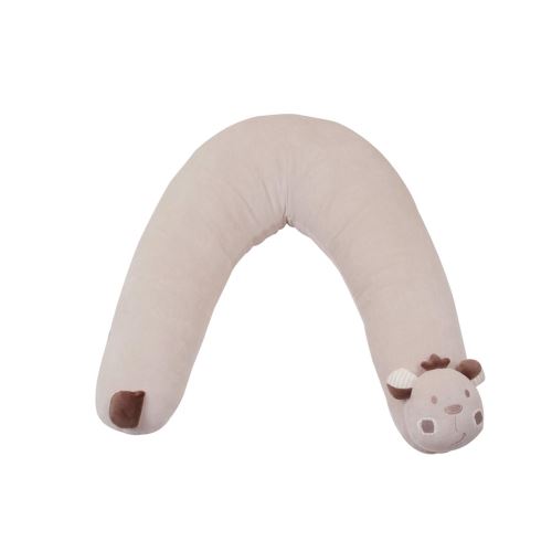 Coussin d'allaitement en velours déhoussable - Ours Beige