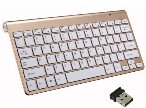 Clavier Sans Fil Metal pour PC USB QWERTY Piles