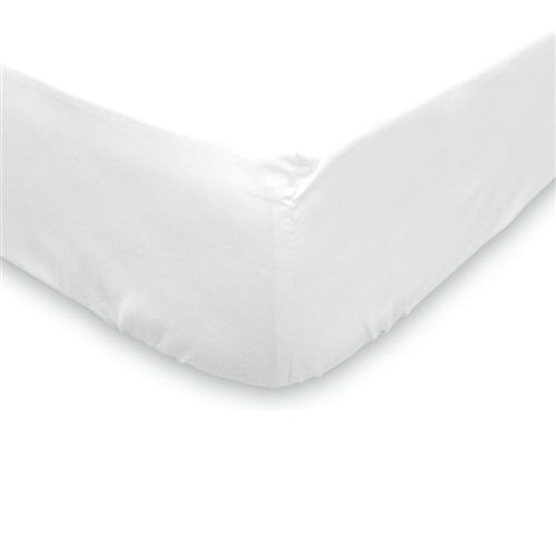Soleil d'Ocre-Drap housse 140x200cm 100% coton Blanc