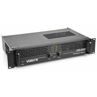 Vonyx VXA-1200 Amplificateur Professionnel, 2x 600 Watts, Connexion en Pont - 1