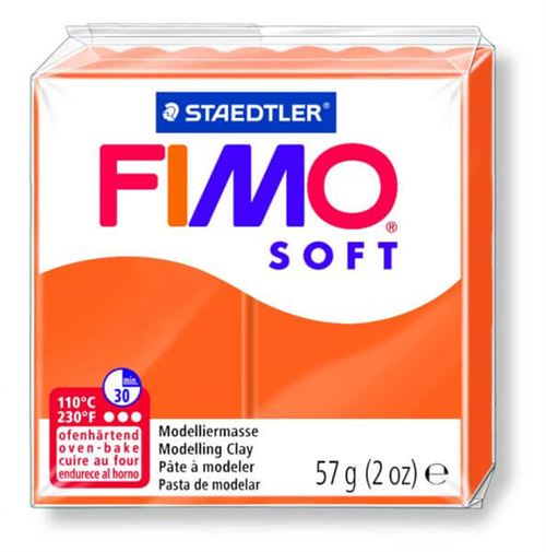 Fimo Orange Pâte Soft Mandarine 42 - 56 Gr
