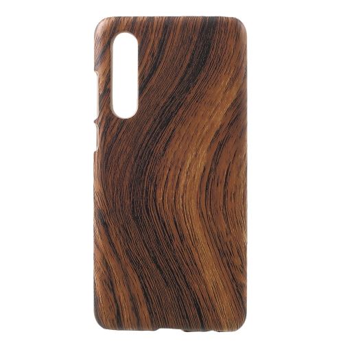 Etui en PU rude texture du bois pour votre Huawei P30