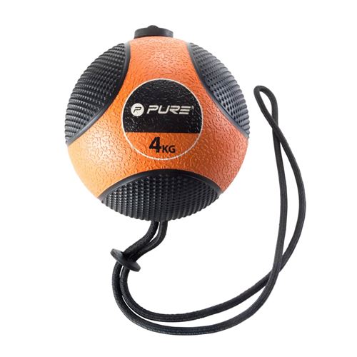 Pure2Improve Ballon médicinal avec corde 4 kg Orange