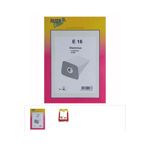 Sac E16 Papier (X5) pour Aspirateur Hoover