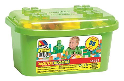 Molto Conteneur Blocs, 35 pièces, Couleur Vert (16465)
