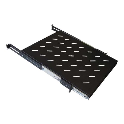 WP RACK Étagère pour rack noir, RAL 9005 1U 19