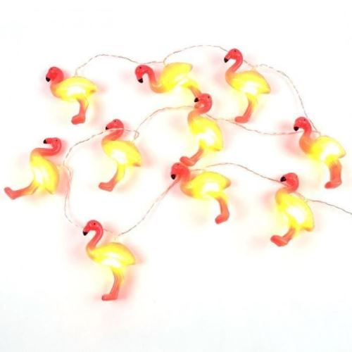 Guirlande led de décoration - flamant rose 140cm led09