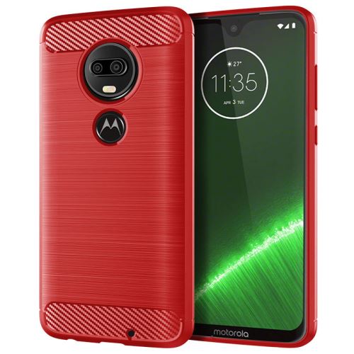 Etui Coque de protection durable souple pour Moto G7 Plus - Rouge
