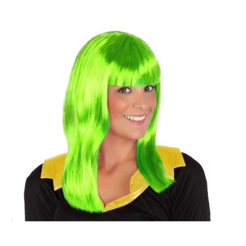 Atosa perruque vert fluo a frange 25970