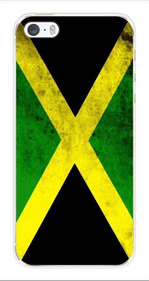 Coque en silicone imprimée compatible iPhone 5 iPhone 5S Drapeau Jamaïque