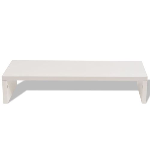 vidaXL Support de moniteur Aggloméré 60 x 23,5 x 12 cm Blanc