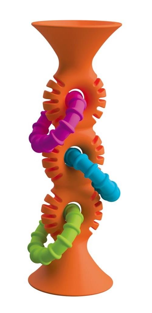 Fat Brain Toys hochet Squigs Loops 15 cm orange
