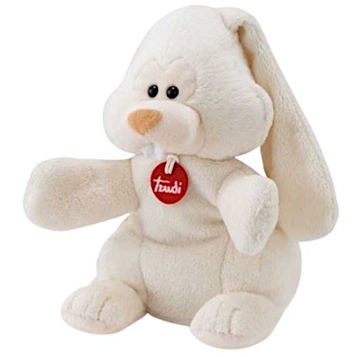 Trudi marionnette à main Lapin 24 cm en peluche beige
