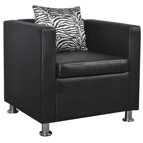 Vidaxl Noir Fauteuil Cuir Synthétique - Image 3