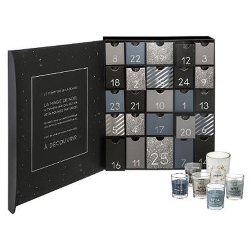 Calendrier De L Avent Bougies 2023 Calendrier De L'avent Déco Bougies 37Cm Noir - Achat & Prix | Fnac