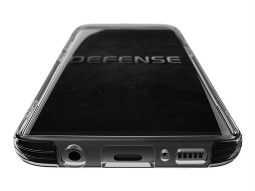 X-Doria Defense Clear - Coque de protection pour téléphone portable - polycarbonate, caoutchouc, polymère, polyuréthanne thermoplastique (TPU) - noir - pour Samsung Galaxy S8+