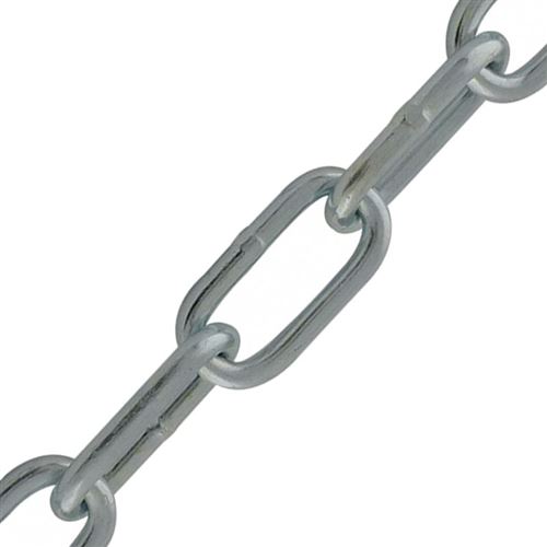 Chaîne droite soudée maillon long acier zingué Ø6 mm x L.50 m VISO - DIN234C