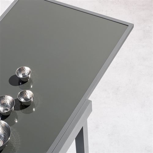 Table Piazza Extensible 10 Personnes Anthracite Graphite Hesperide
