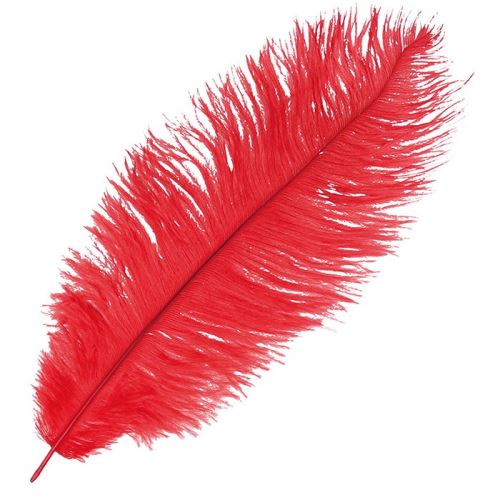 Plume d'autruche - Rouge