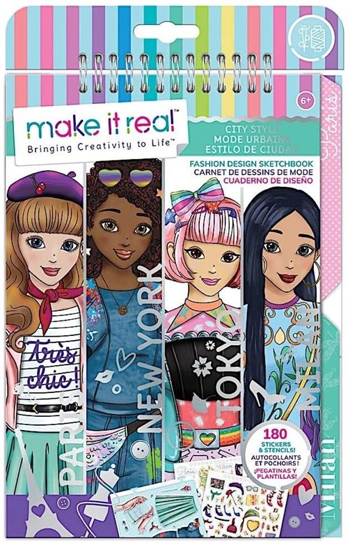 Make It Real livre de coloriage Fashion Design - City Style 218-part
