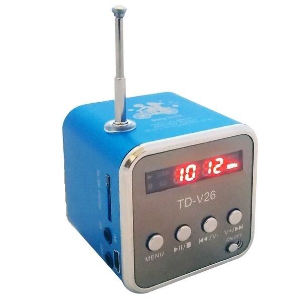 Mini Enceinte Cube MP3/Radio Avec écran LCD - Haut-parleur 3W, Batterie Intégrée