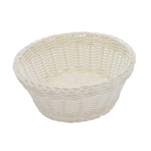 Frandis corbeille a pain ronde tressée - blanc 156657918