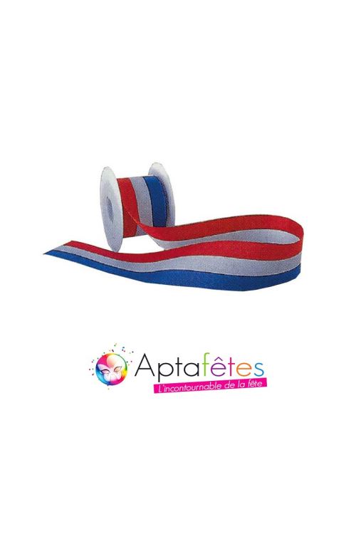 Rouleau De Ruban Tricolore 50mm X 25m - Tricolore