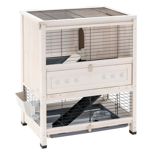 Meilleurs prix pour Ferplast Clapier d'intérieur COTTAGE MINI, Cochons d'inde, Bois FSC, Structure à 2 étages, Accessoires Inclus
