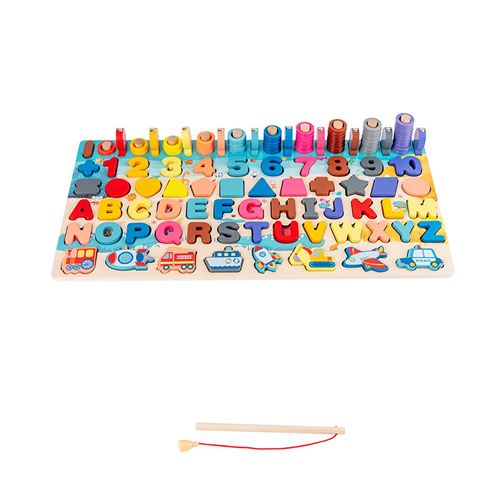 Puzzle en bois Alphabet pour enfants _ multicolore