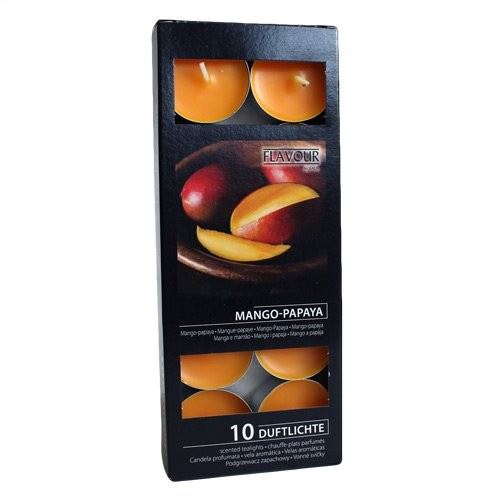 Bougies veilleuses parfumées - Boîte de 10 Mangue & Papaye