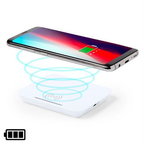 Chargeur sans fil avec support pour mobiles Blanc 146260