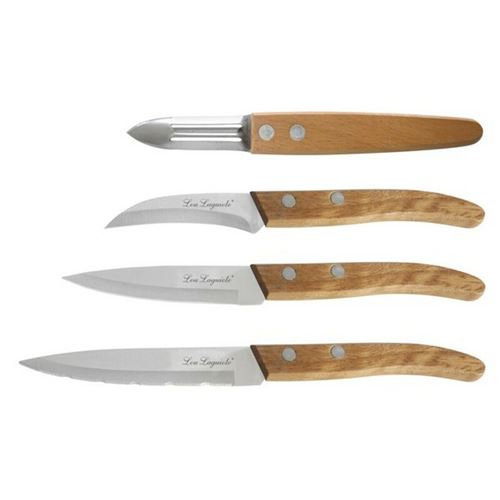 Lou Laguiole - Forest - set de 4 couteaux 'essentiel' bois naturel