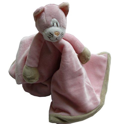 Teddykompaniet - Doudou plat chat rose