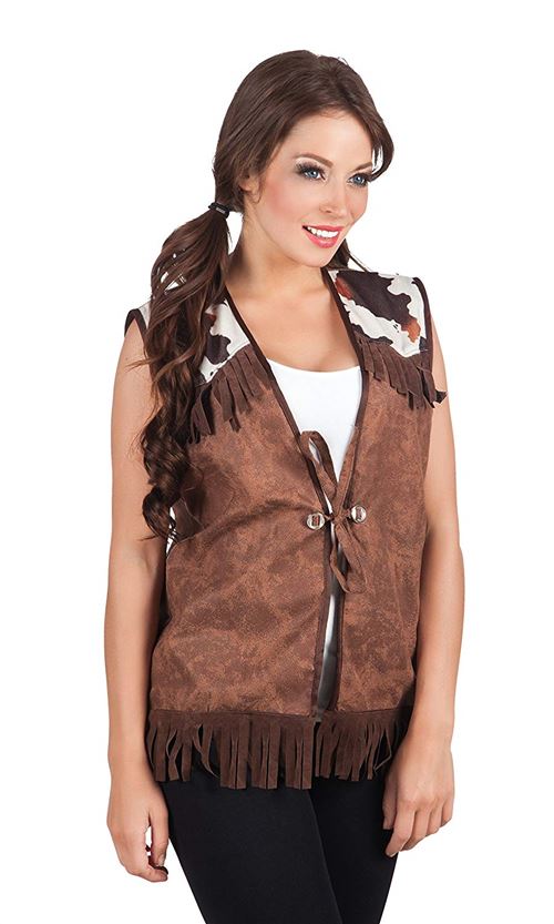 Veste Western Marron Femme Taille Unique