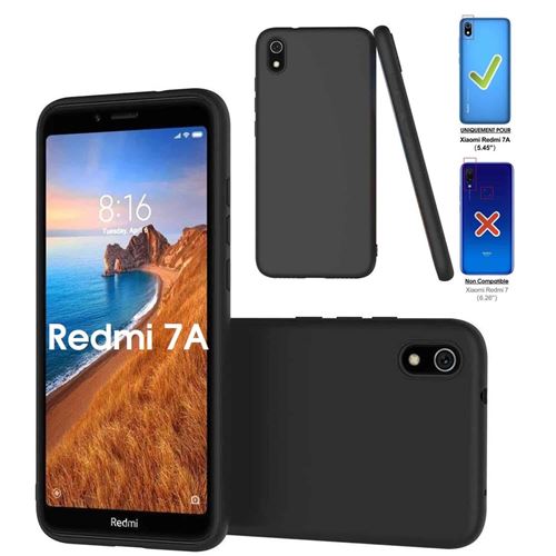 Coque pour Xiaomi Redmi 7A en Silicone noir souple et Résistante