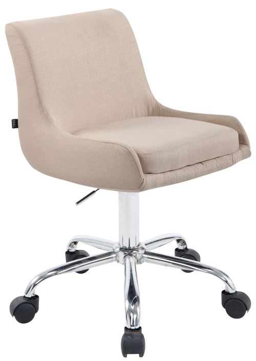 Tabouret de travail Club tissu , Crème