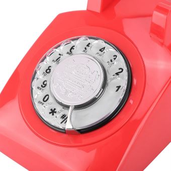 19€05 sur Vintage Téléphonique / Téléphone Rétro À Cadran Rotatif / Téléphone  Fixe(Rouge) - Téléphone filaire - Achat & prix