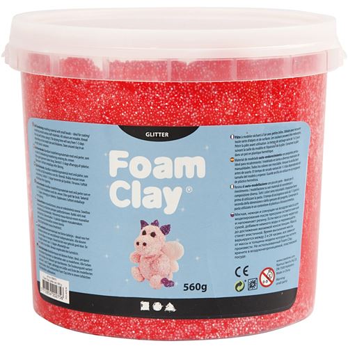 Foam Clay Foam Clay rouge pailleté 560 grammes