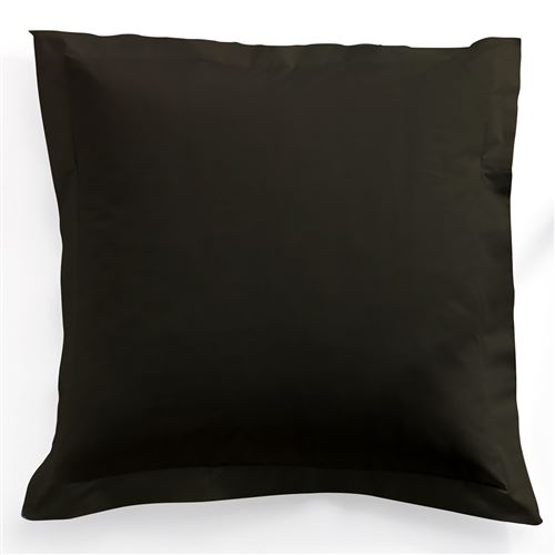 Taie d'oreiller Réglisse - 100% coton 57 fils - 75 x 75 cm - Noir