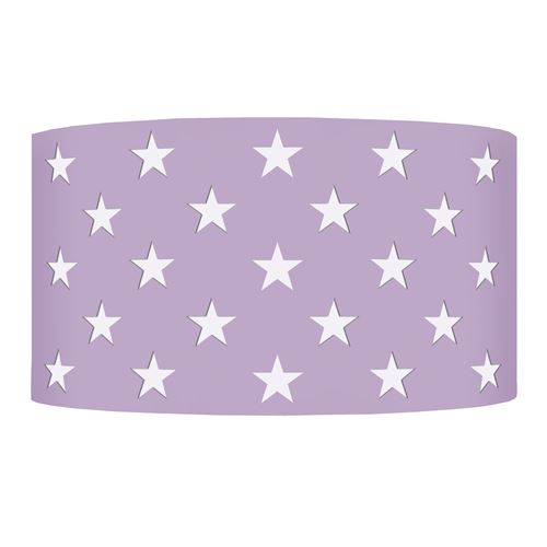 ETOILES Applique tole acier decoupe laser 25x13x10,5 cm Mauve