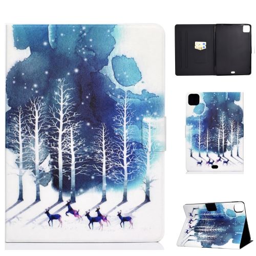 Etui en PU + TPU impression de motifs avec support wapiti pour votre Apple iPad Pro 11 pouces (2020)/(2018)