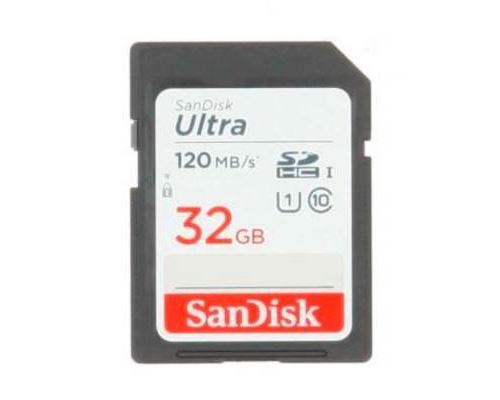 Carte mémoire SDHC SanDisk Ultra 32 Go jusqu'à 120 Mo/s classe 10 UHS-I