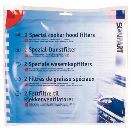 Scanpart 1530050002 L001 Universal Set Filtres pour hotte aspirante 47x57cm