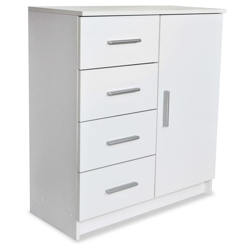 vidaXL Dressoir 79x35x88 cm spaanplaat wit