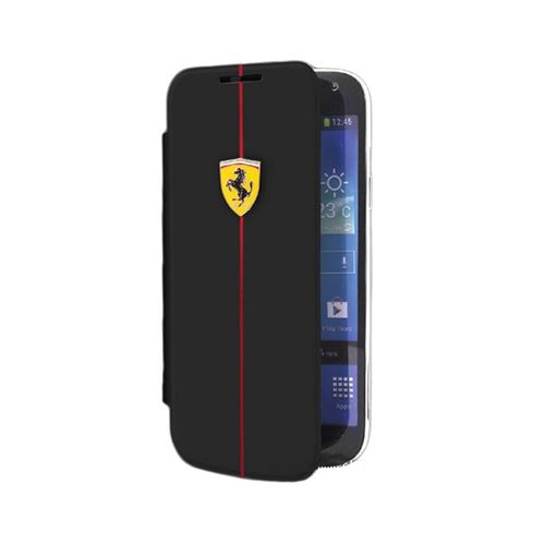 Etui folio noir ferrari gamme scuderia pour samsung galaxy s4 i9500