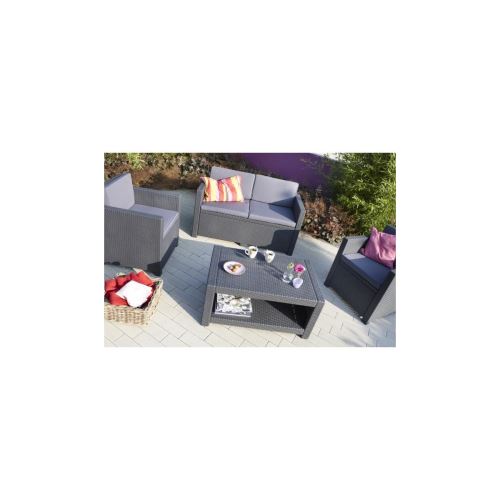 Allibert Salon De Jardin Monaco 4 Places Imitation Resine Tressee