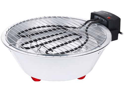 Emerio barbeque grill bg-115597.2 white red - 1250 watt