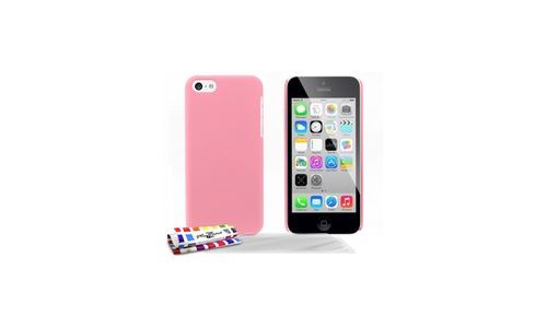 Coque Rigide le Pearls Rose + 3 Films Apple Iphone 5c